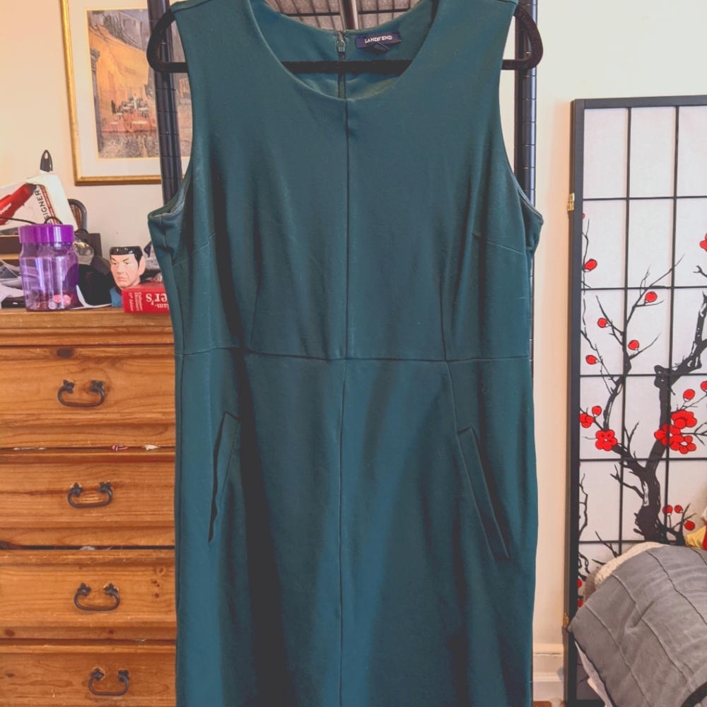 Landsend Green Short Sleeve Dress